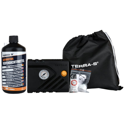 MOBIL KIT ANTI-CREVAISON COMPRESSEUR + BOUTEILLE SOUPLE 450ML TERRA S