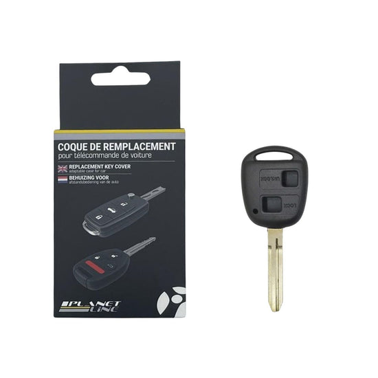 COQUE CLE ADAPTABLE POUR TOYOTA 3 BOUTONS LAMES CRANTEE KEYSKAR