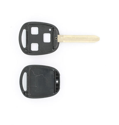 COQUE CLE ADAPTABLE TOYOTA 3 BOUTONS LAME CRANTEE FIXE