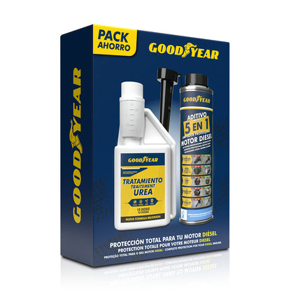 PACK ADDITIF TRAITEMENT DIESEL 5 EN 1 300ML + ANTI CRISTALLISANT AD BLUE 250ML GOODYEAR