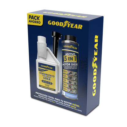 PACK ADDITIF TRAITEMENT DIESEL 5 EN 1 300ML + ANTI CRISTALLISANT AD BLUE 250ML GOODYEAR