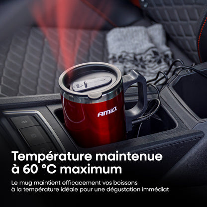 MUG BOUILLOIRE 12V 450ML AVEC POIGNEE AMIO