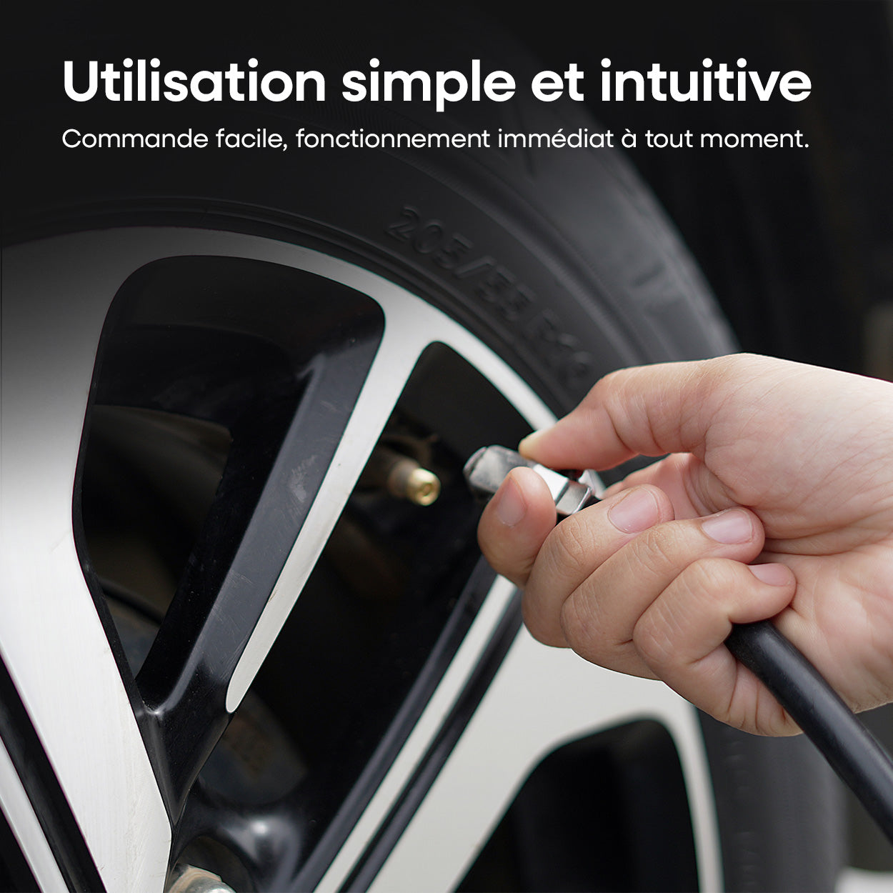 COMPRESSEUR D'AIR GONFLEUR 12V AVEC EMBOUTS AMIO