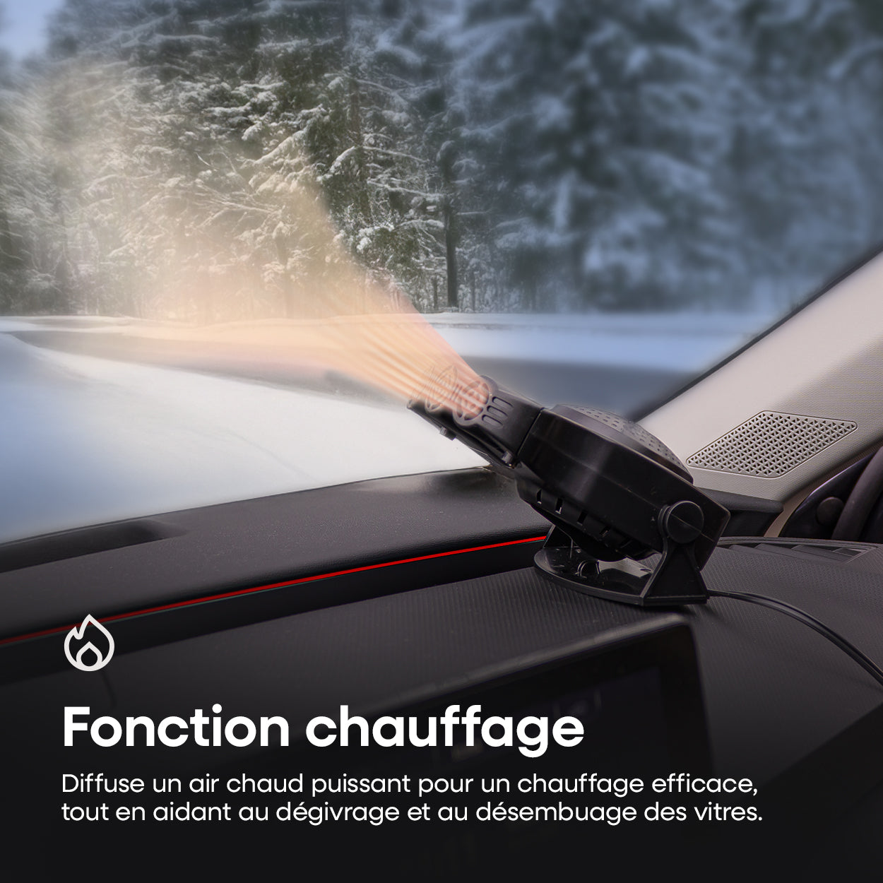 CHAUFFAGE, DEGIVRANT, VENTILATEUR 12V 150W AMIO