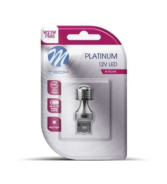 AMPOULE LED X 1 - T20 W21W 4XHP LED 12-24V BLANC ( L818W PLATINUM)