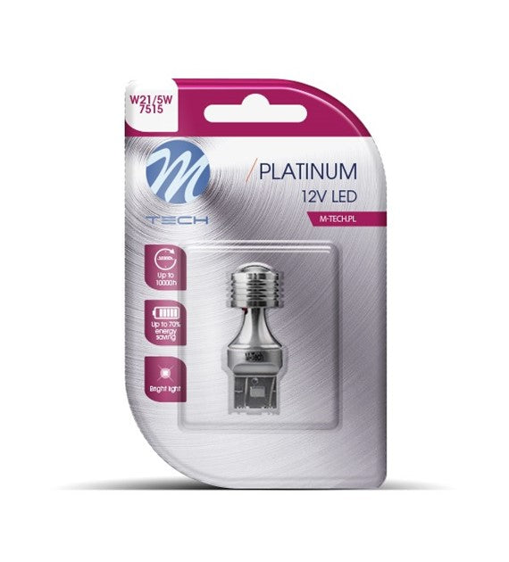 AMPOULE LED X 1 - T20 W21/5W 4XHP LED 12-24V BLANC (LB819W-01B PLATINUM)