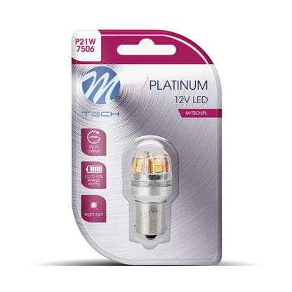 AMPOULE LED X 1 - BA15S 15X2835SMD CANBUS 12-24V BLANC (LB826W-01B PLATINUM)