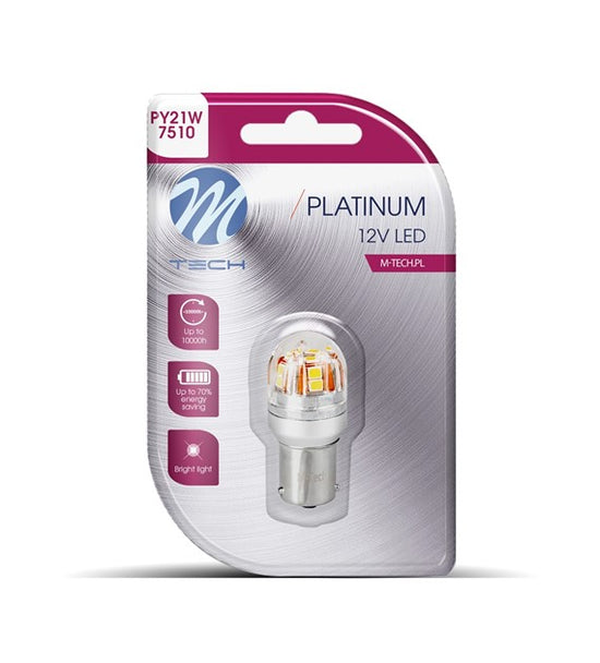 AMPOULE LED X 1- PY21W, 12-24V 15X2835SMD, CANBUS, ORANGE (LB832Y-01B PLATINUM)