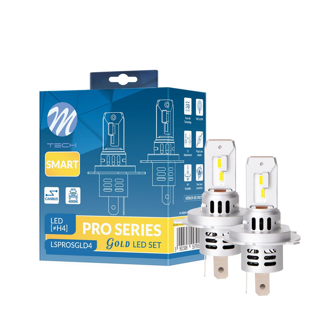 2 AMPOULES LED GOLD H4 42W 12V 4000K 4600LM MAX PLUG AND PLAY