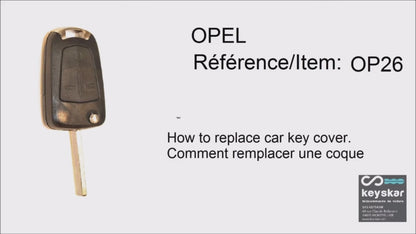 COQUE CLE ADAPTABLE POUR OPEL 3 BOUTONS LAME FRAISEE KEYSKAR