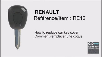 COQUE CLE ADAPTABLE POUR RENAULT 1 BOUTON LAME CRANTEE KEYSKAR