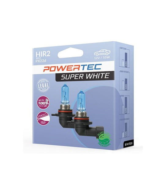 AMPOULES HALOGENE HIR2 12V X 2 POWERTEC SUPERWHITE