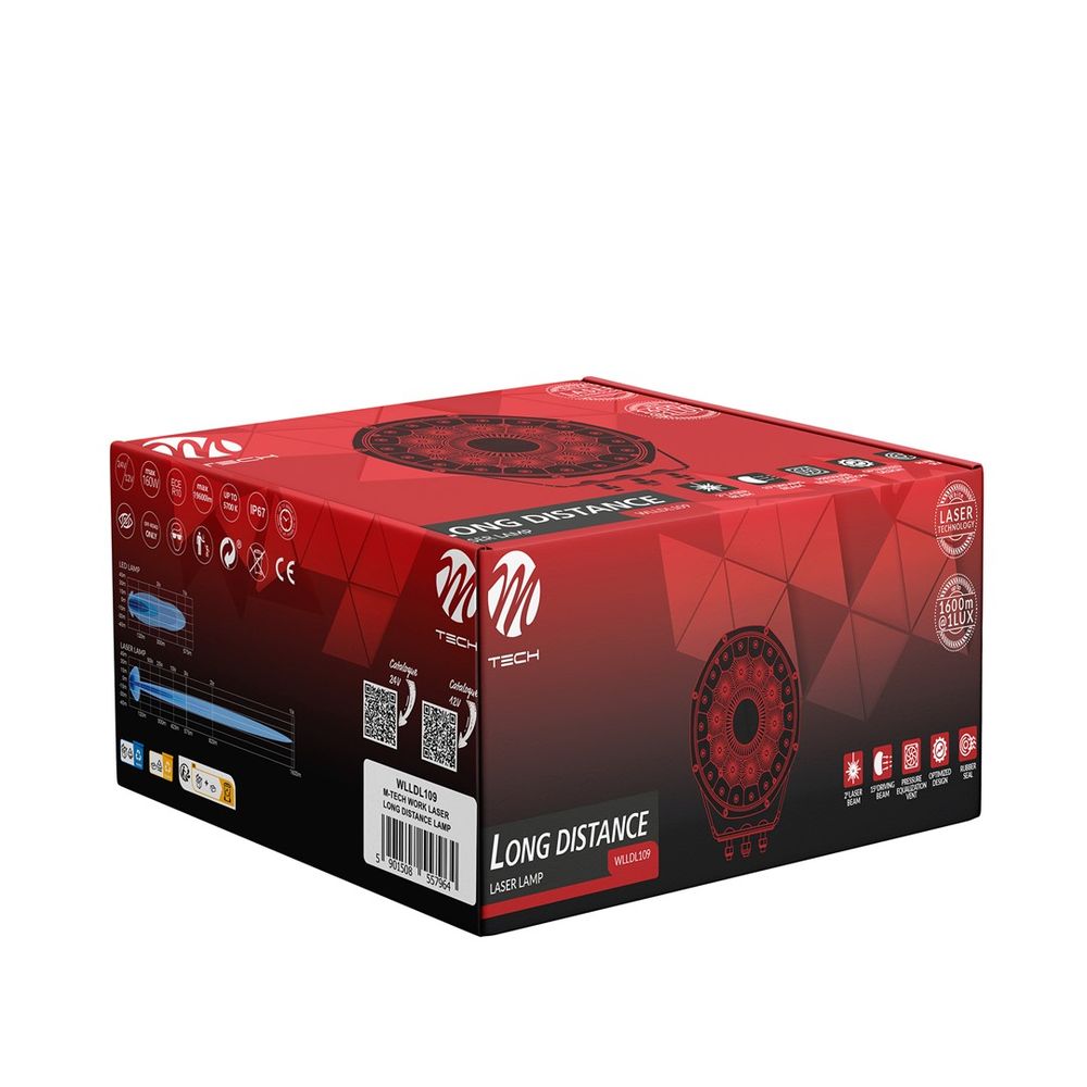 PROJECTEUR LASER LONGUE DISTANCE (UNITE) 28XHP LED + 1X30W LED LASER BLANC 12-24v