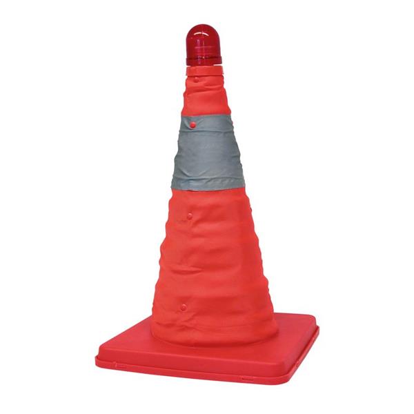 CONE DE SECURITE HAUTE VISIBILITE PLIABLE AVEC LED CLIGNOTANTE CARPOINT