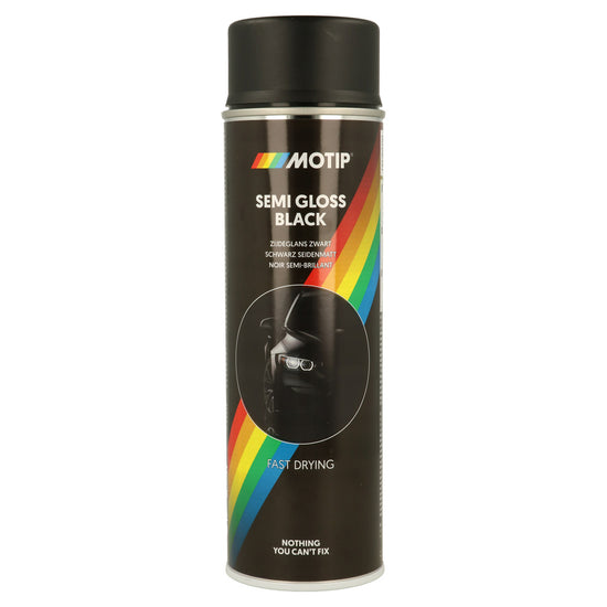 PEINTURE NOIRE SATINE AEROSOL 500ML MOTIP