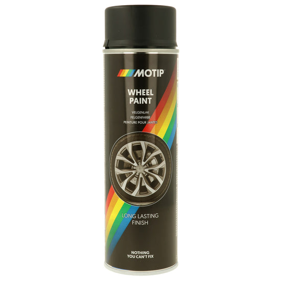 PEINTURE POUR JANTES NOIRE MAT AEROSOL 500ML MOTIP
