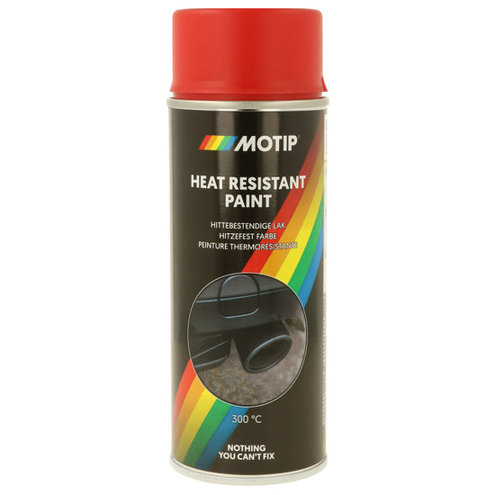 PEINTURE HAUTE TEMPERATURE 300°C ROUGE AEROSOL 400ML MOTIP