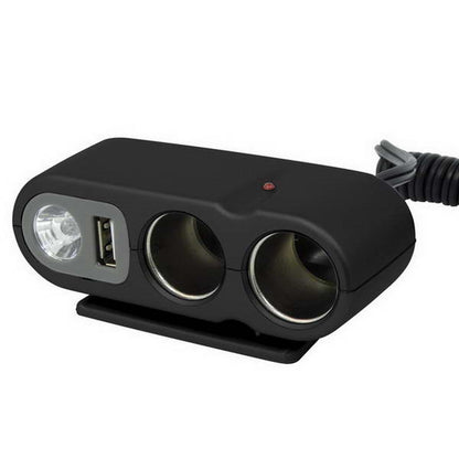 PRISE ALLUME CIGARE DOUBLE 5A 12V + PORT USB