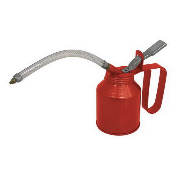 BURETTE METALLIQUE AVEC POMPE EN CUIVRE 118ML ROUGE