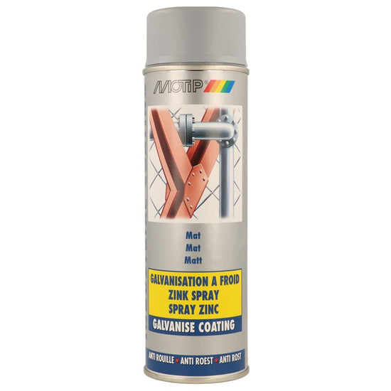 PEINTURE DE GALVANISATION A FROID ZINC MAT MOTIP AEROSOL 500ML MOTIP