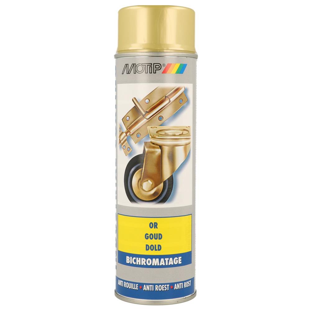 PEINTURE BICHROMATAGE OR MAT AEROSOL 500ML MOTIP