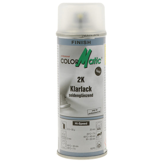 VERNIS 2K INCOLORE SATINE SECHAGE RAPIDE AEROSOL 200ML COLORMATIC
