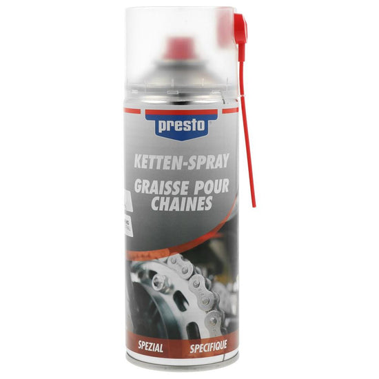 LUBRIFIANT POUR CHAINE AUTO / MOTO / VELO 400ML PRESTO