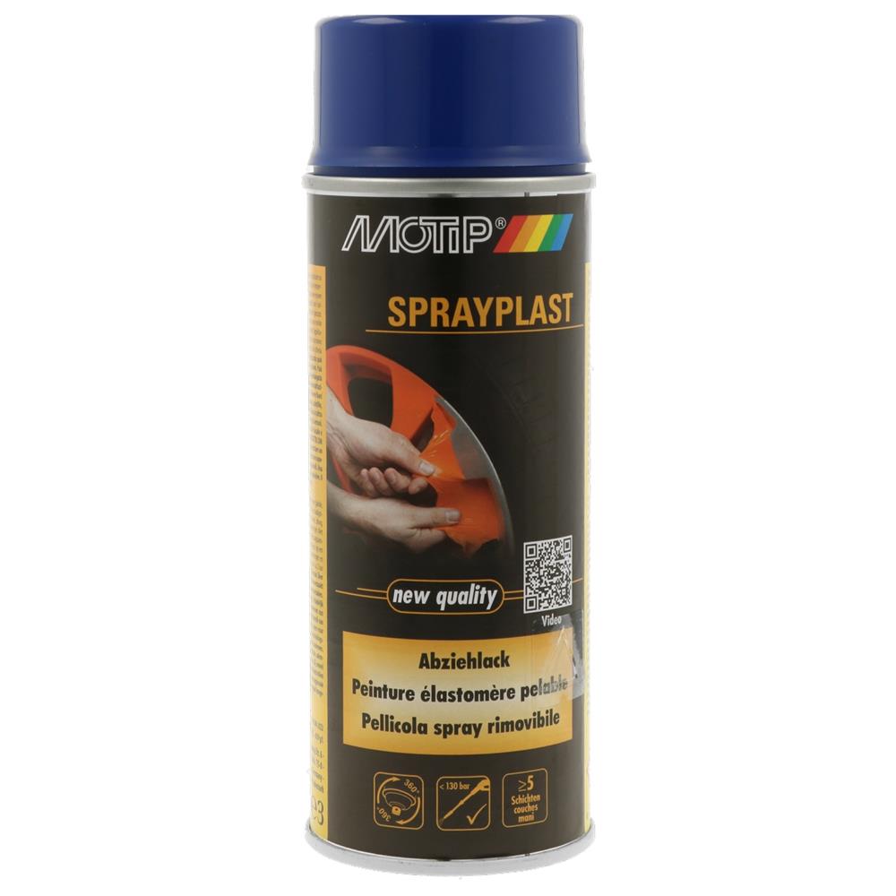 PEINTURE PELABLE ESLASTOMERE SPRAYPLAST BLEU AEROSOL 400ML MOTIP