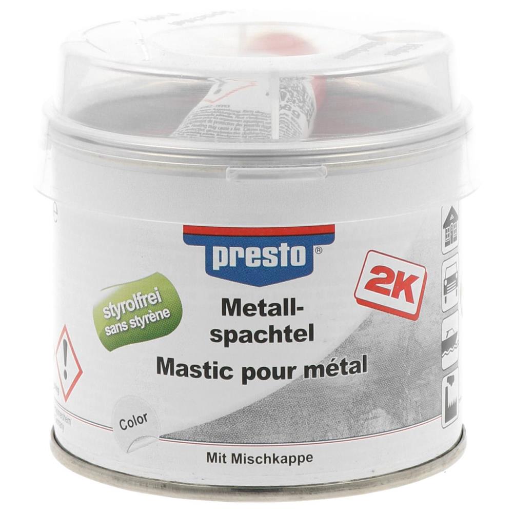 MASTIC POUR METAL GRIS 2K SANS STYRENE 250G PRESTO