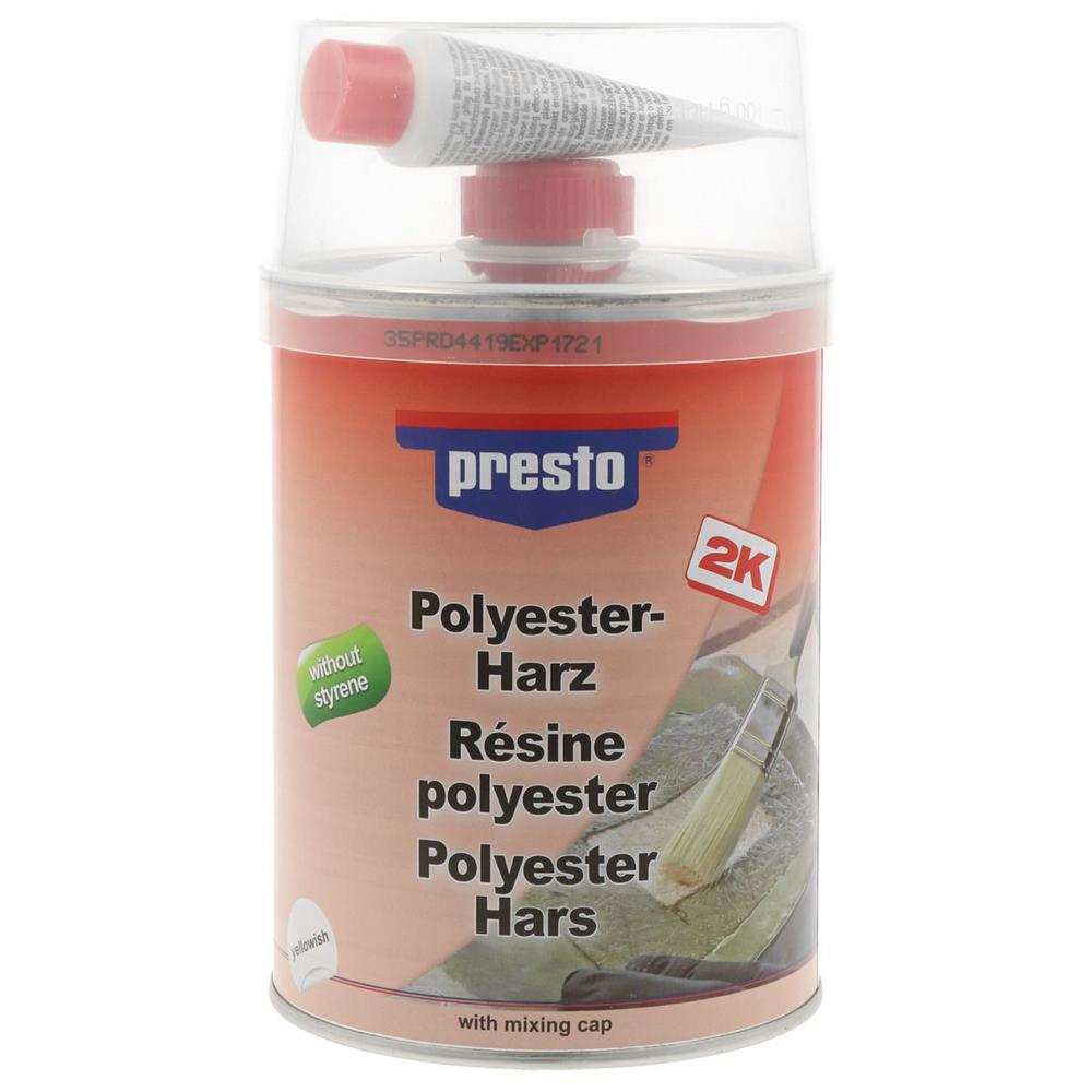 RESINE A BASE DE POLYESTER 2K SANS STYRNE PRESTO 1 KG