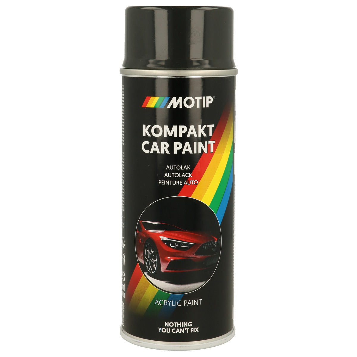 PEINTURE ACRYLIQUE KOMPAKT 46818 NOIR BRILLANT 400ML MOTIP