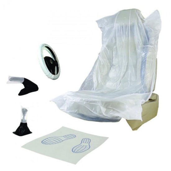 KIT PROTECTION INTERIEURE 5 PCS (SIEG+TAPIS+POMMEAU+FREIN MAIN+VOLANT