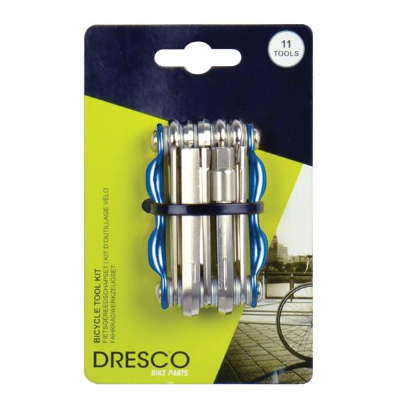 KIT D'OUTILLAGE VELO 11 PIECES BLEU DRESCO