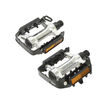 PEDALES DE VELO VTT METAL CHROME/NOIRES DRESCO