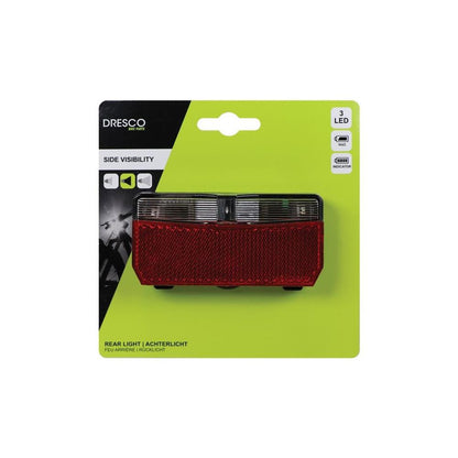 FEU ARRIÈRE 3 LEDS ROUGE + REFLECTEUR DRESCO