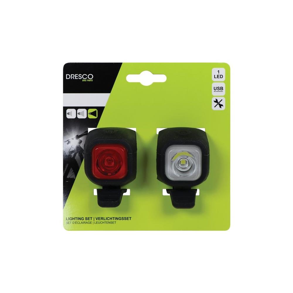 JEU DE FEUX LED RECHARGEABLES (SORTIE USB) AV BLANC AR ROUGE DRESCO