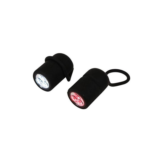 JEU DE FEUX 3 LEDS AV BLANC AR ROUGE AVEC SUPPORT SILICONE DRESCO