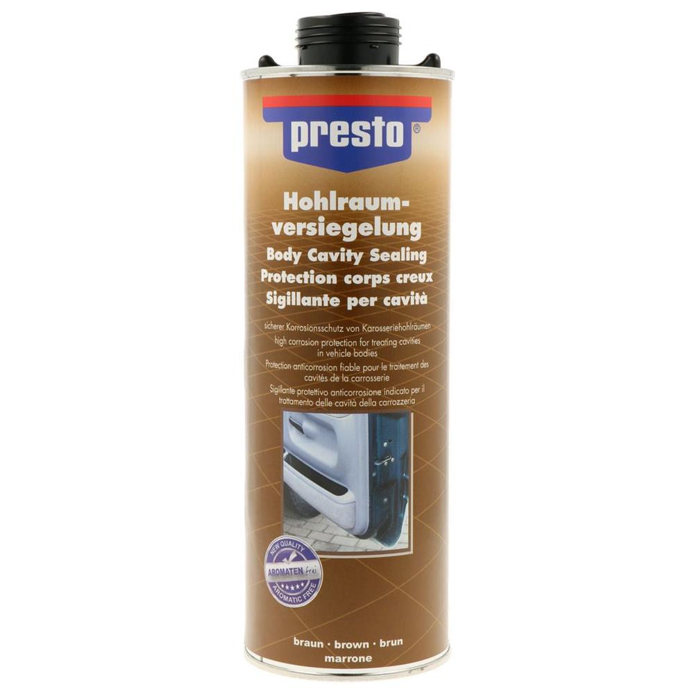 Presto Protection Bas De Caisse Cire Brun Clair 1000 Ml - Antirouille Élastique Pour Soubassement Voiture