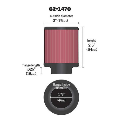 FILTRE RENIFLARD K&N 62-1470