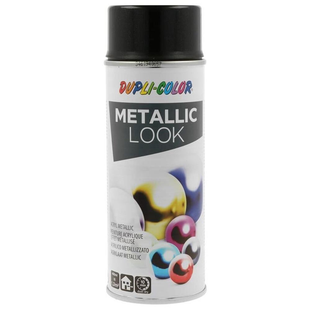 PEINTURE LOOK METALLIQUE NOIR AEROSOL 400ML DUPLI COLOR