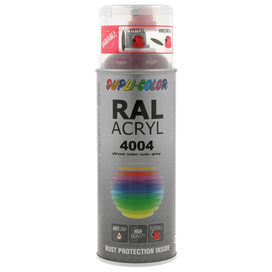 PEINTURE ACRYL RAL4004 VIOLET BORDEAUX BRILLANT 400ML DUPLI COLOR
