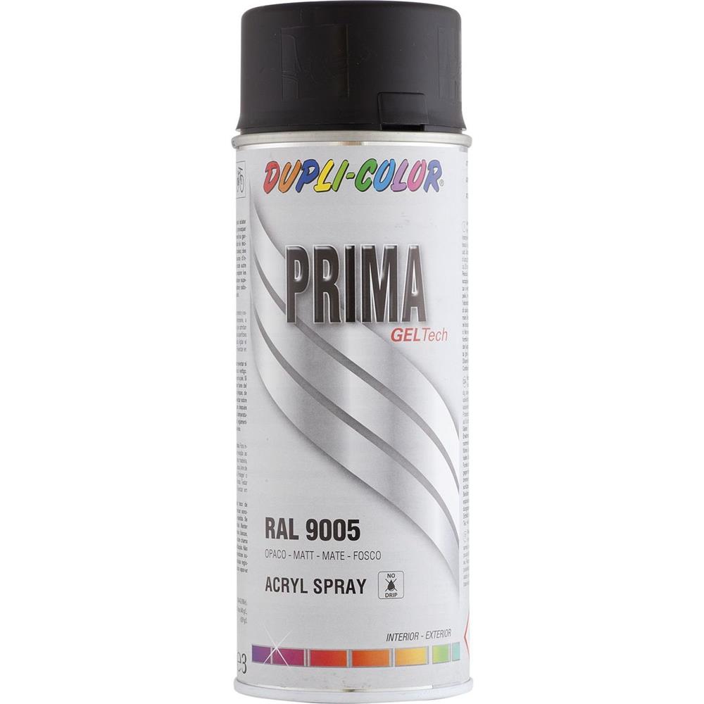 PEINTURE PRIMA RAL 9005 NOIR PROFOND BRILLANT 400ML DUPLI COLOR