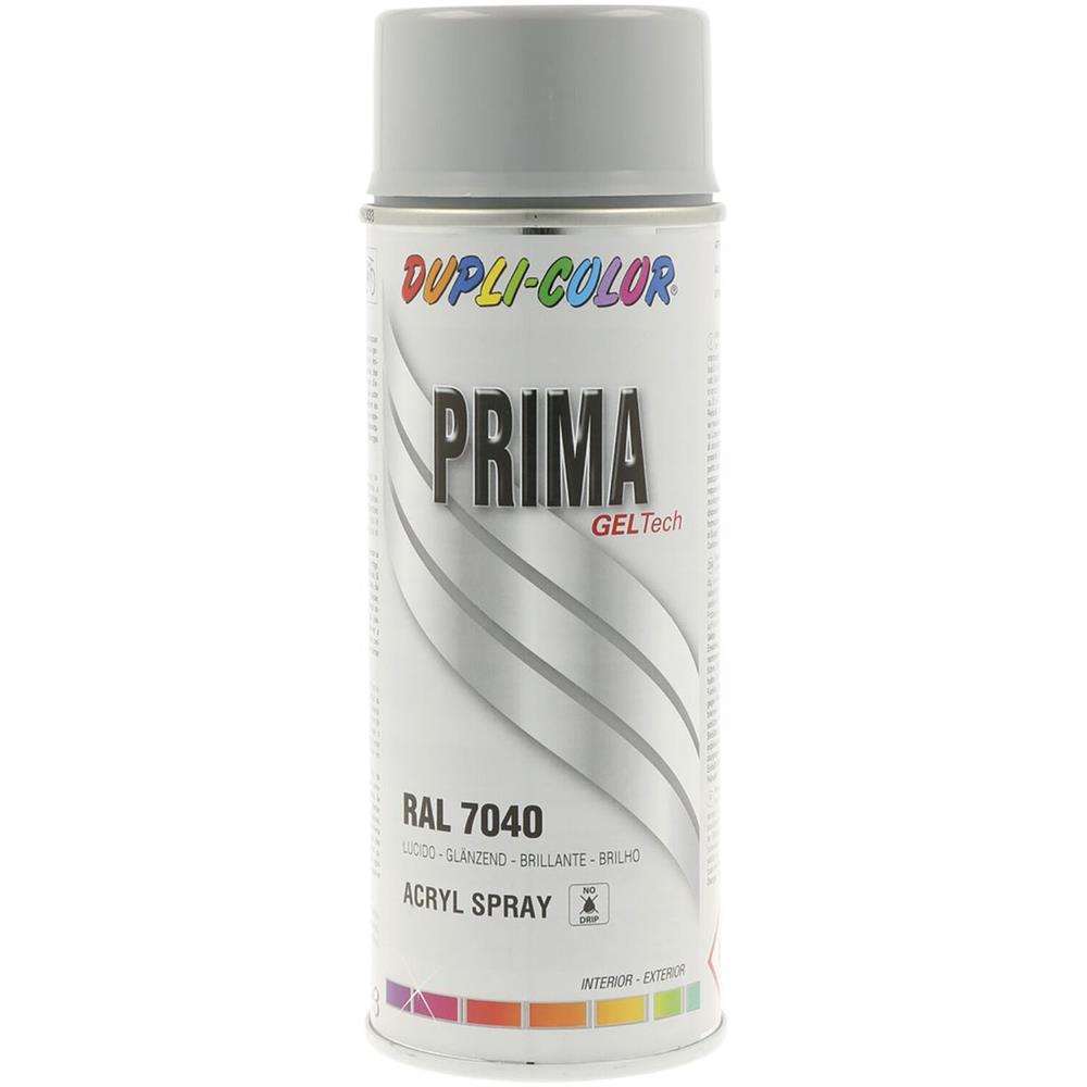 PEINTURE PRIMA RAL 7040 GRIS FENÊTRE BRILLANT 400ML DUPLI COLOR