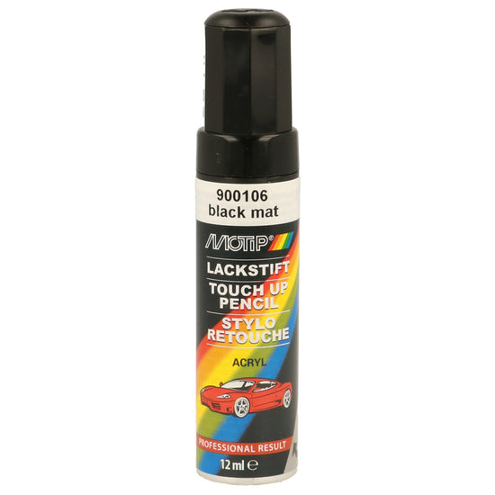 PINCEAU RETOUCHE KOMPAKT 900106 LAQUE NOIRE MAT 12ML MOTIP