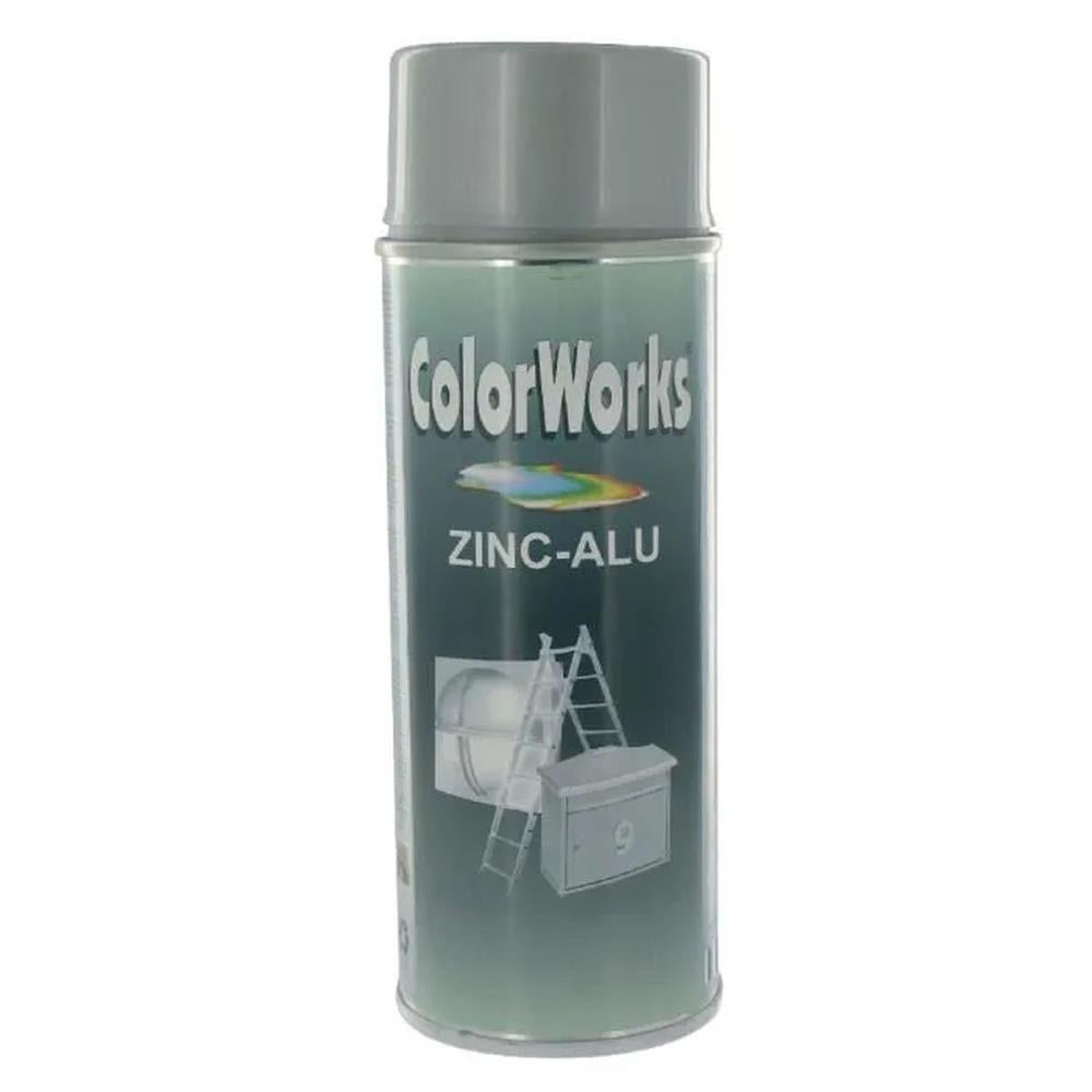 PEINTURE GALVANISANTE ZINC ALU AEROSOL 400ML COLORWORKS