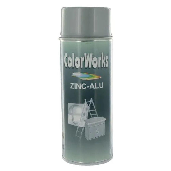 PEINTURE GALVANISANTE ZINC ALU AEROSOL 400ML COLORWORKS