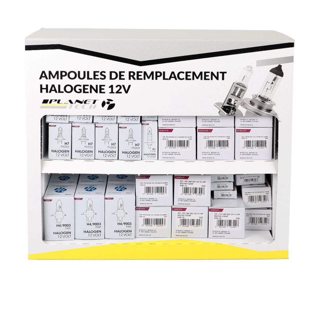 PRESENTOIR MURAL 250 AMPOULES DE REMPLACEMENT 12V MTECH