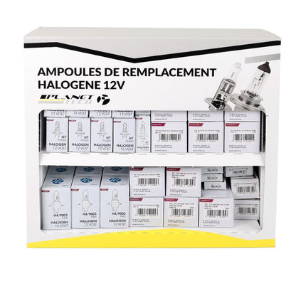 PRESENTOIR MURAL 250 AMPOULES DE REMPLACEMENT 12V MTECH