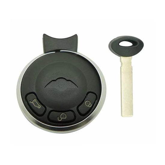 COQUE CLE ADAPTABLE POUR MINICOOPER 3 BOUTONS LAME FRAISEE DE SECOURS KEYSKAR