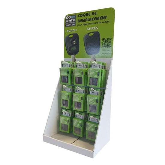 PACK 72 COQUES DE CLE AVEC PRESENTOIR KEYSKAR